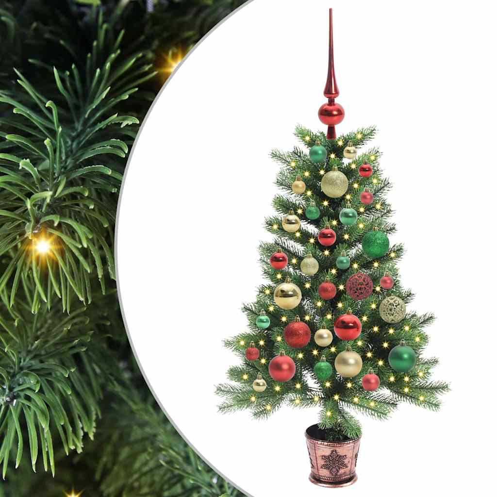 Juletre med 150 LED med stativ grønn 90 cm PE