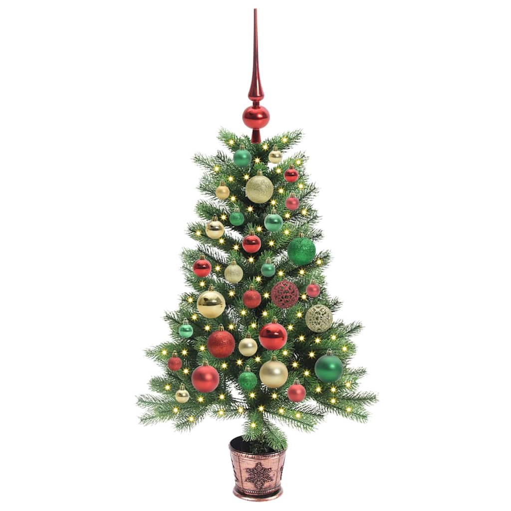 Juletre med 150 LED med stativ grønn 90 cm PE