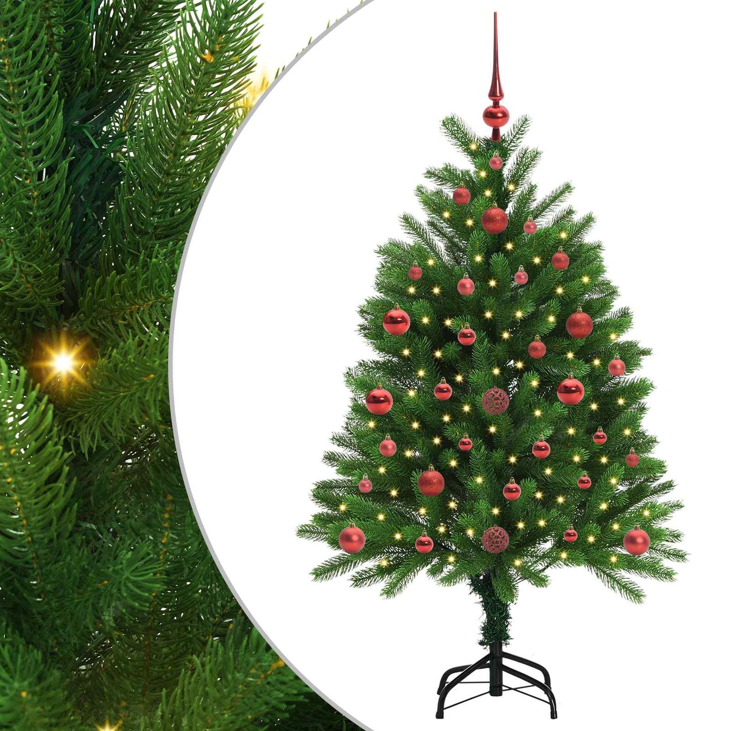 Juletre med 150 LED med stativ grønn 120 cm PE