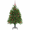 Juletre med 150 LED med stativ grønn 120 cm PE