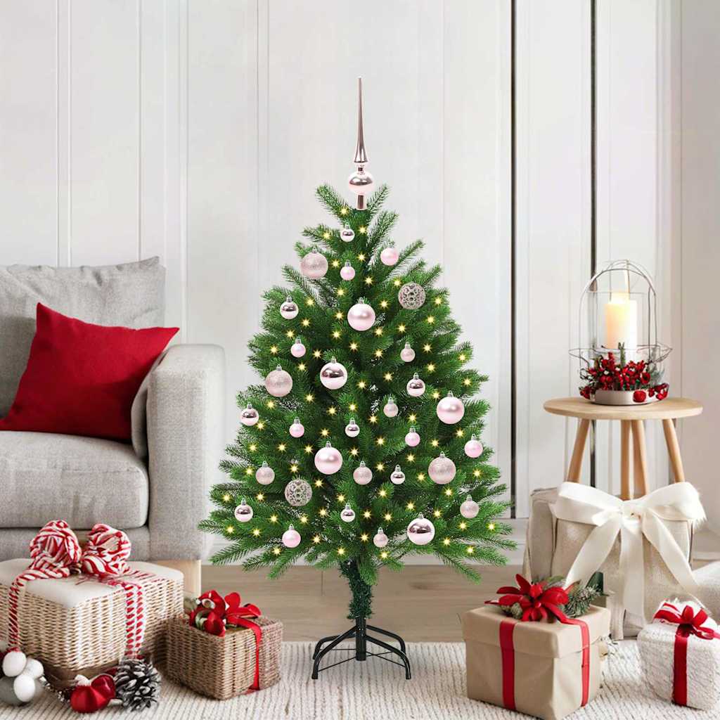 Juletre med 150 LED med stativ grønn 120 cm PE