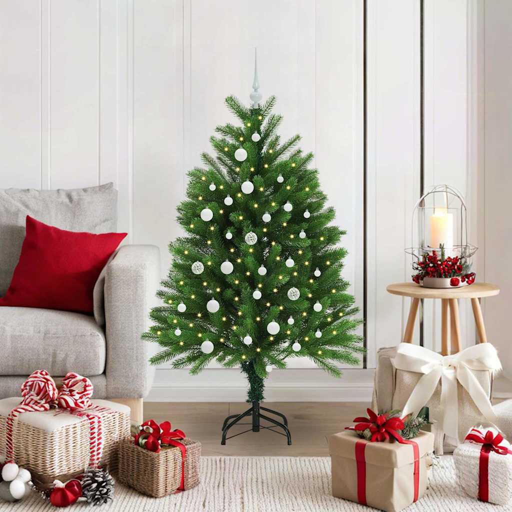Juletre med 150 LED med stativ grønn 120 cm PE
