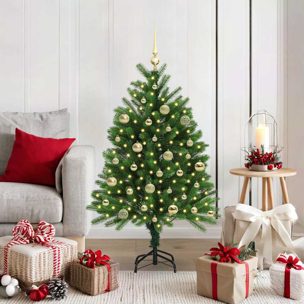 Juletre med 150 LED med stativ grønn 120 cm PE
