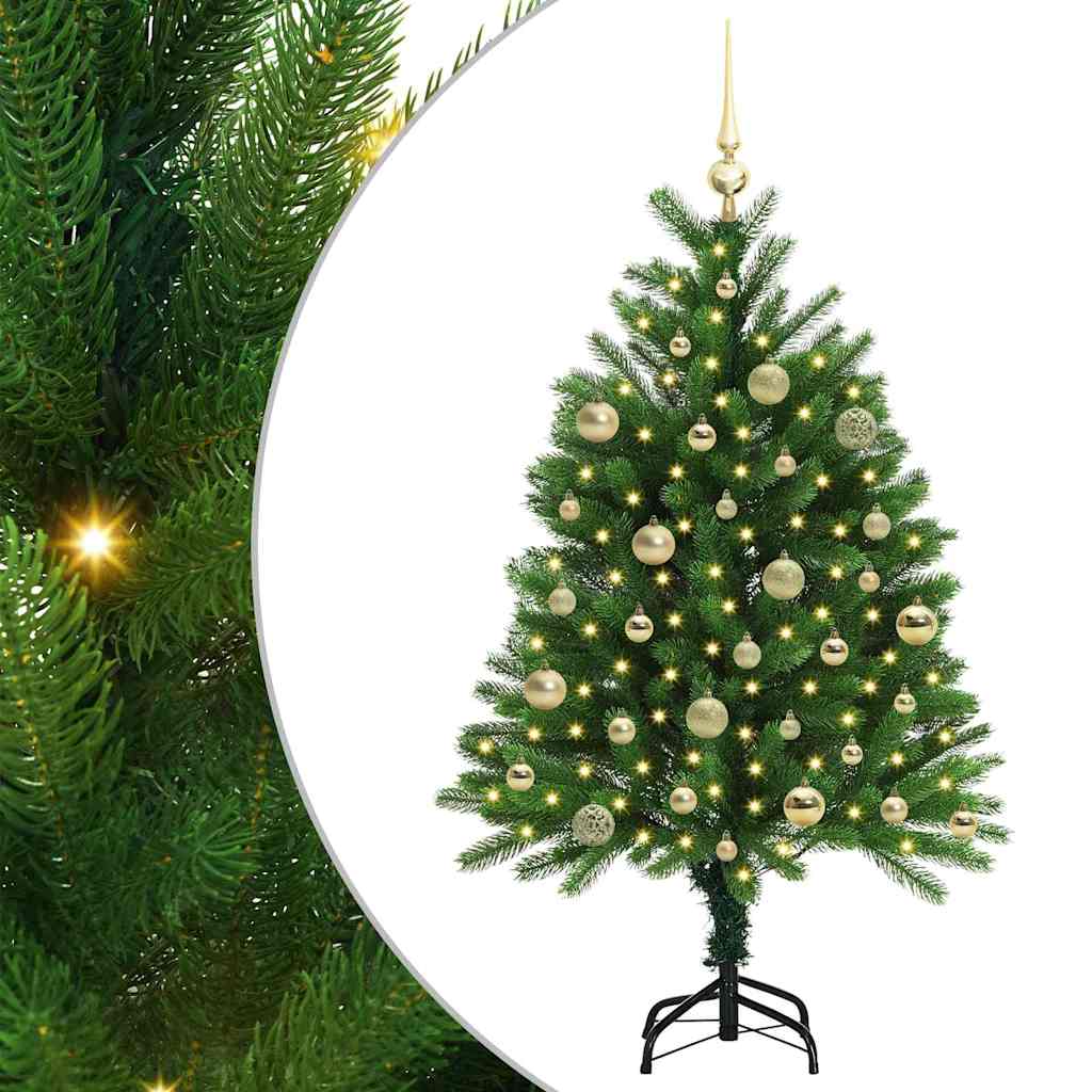 Juletre med 150 LED med stativ grønn 120 cm PE