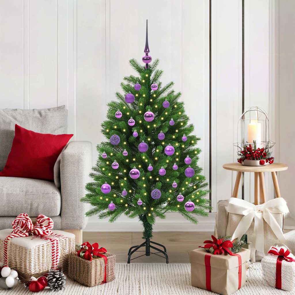 Juletre med 150 LED med stativ grønn 120 cm PE