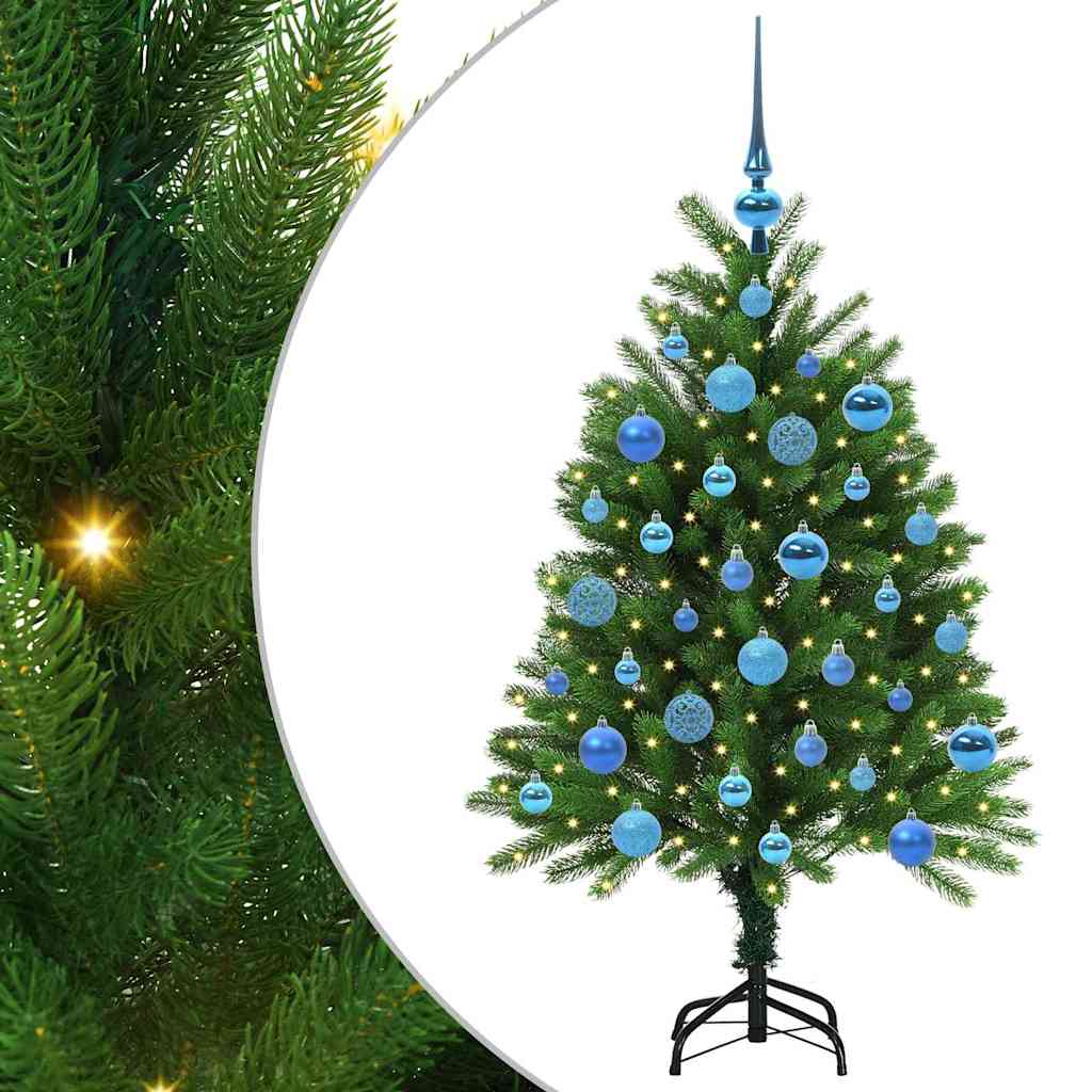 Juletre med 150 LED med stativ grønn 120 cm PE