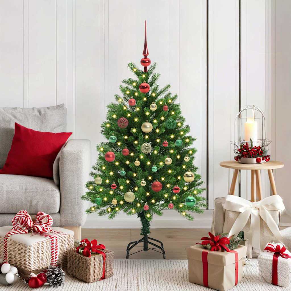 Juletre med 150 LED med stativ grønn 120 cm PE