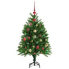 Juletre med 150 LED med stativ grønn 120 cm PE