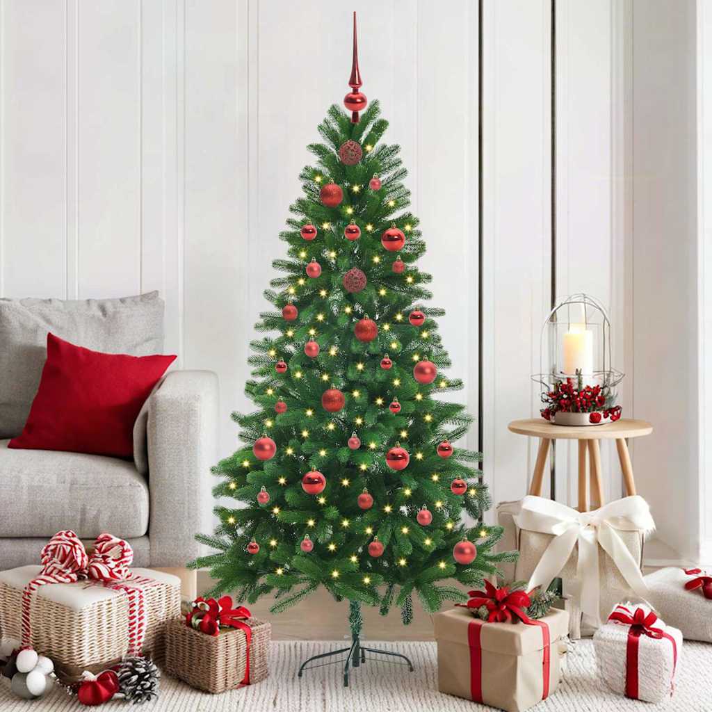 Juletre med 150 LED med stativ grønn 150 cm PE