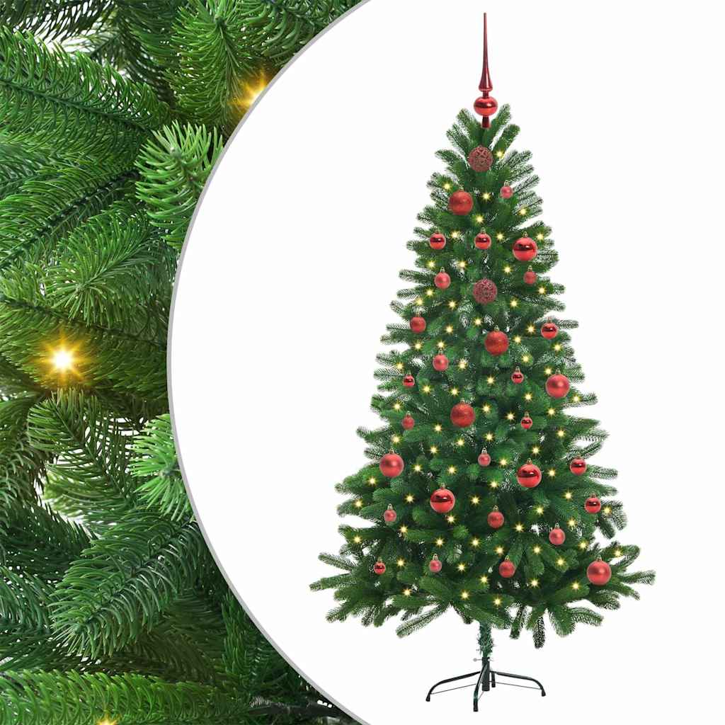 Juletre med 150 LED med stativ grønn 150 cm PE
