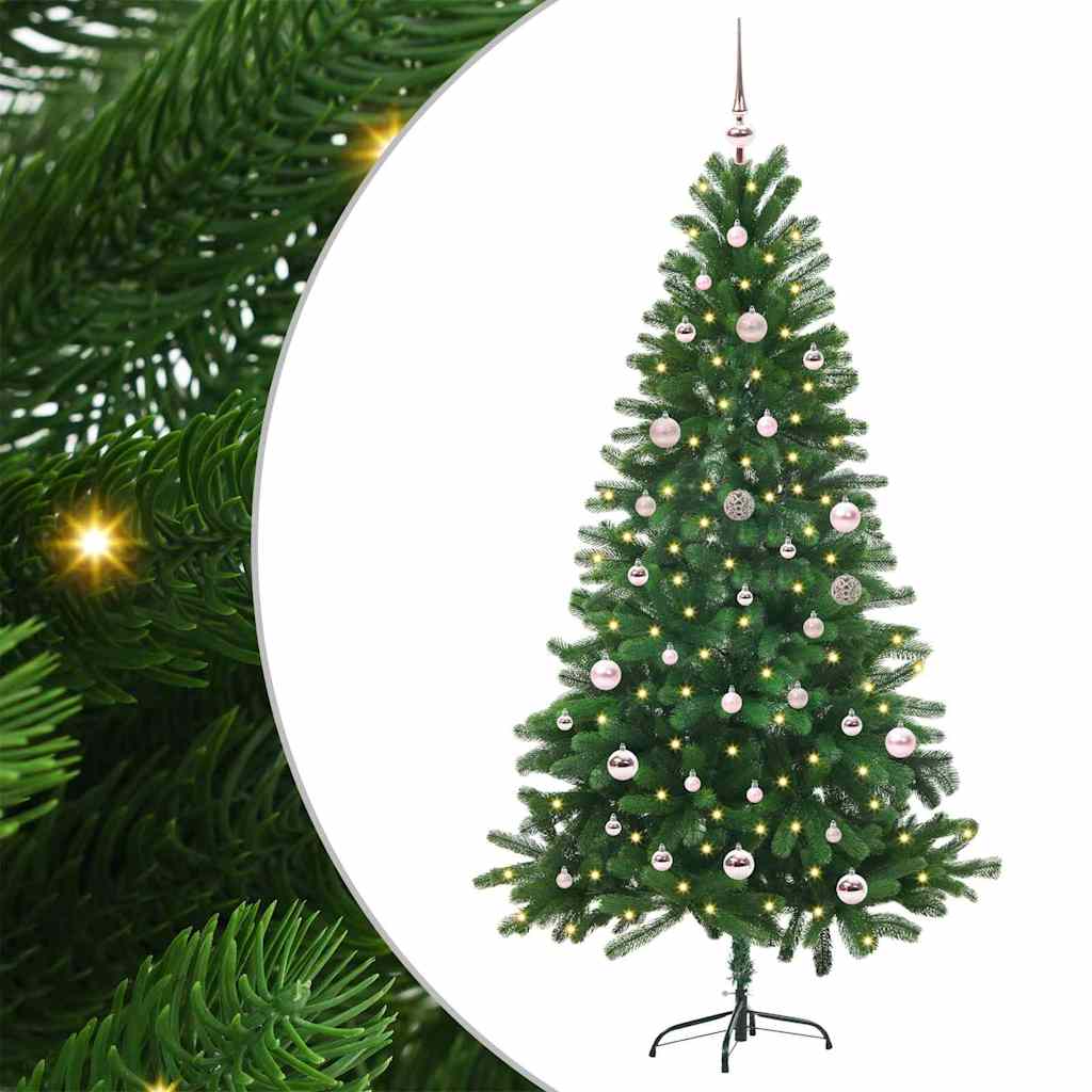 Juletre med 150 LED med stativ grønn 150 cm PE
