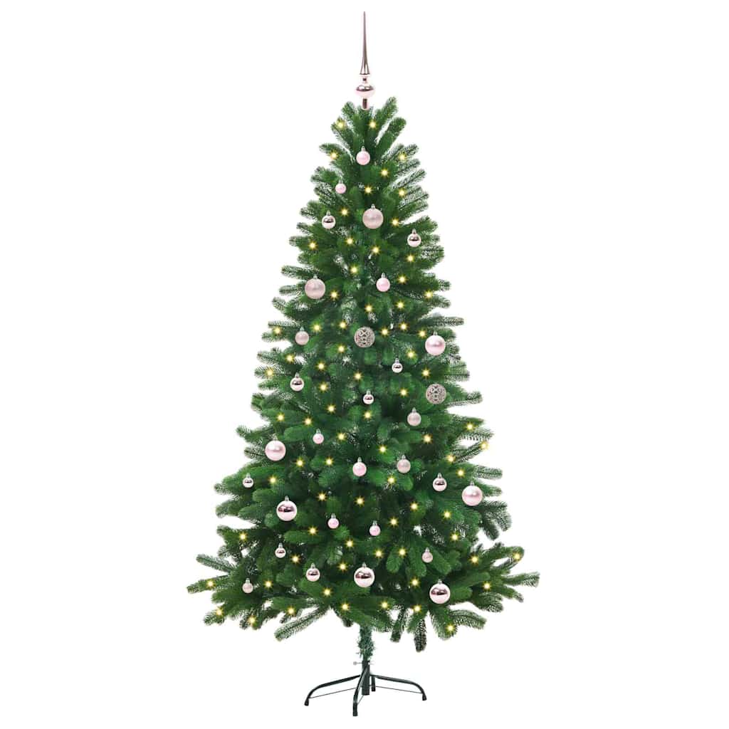 Juletre med 150 LED med stativ grønn 150 cm PE