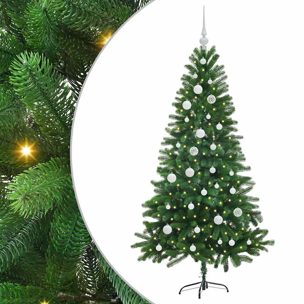 Juletre med 150 LED med stativ grønn 150 cm PE
