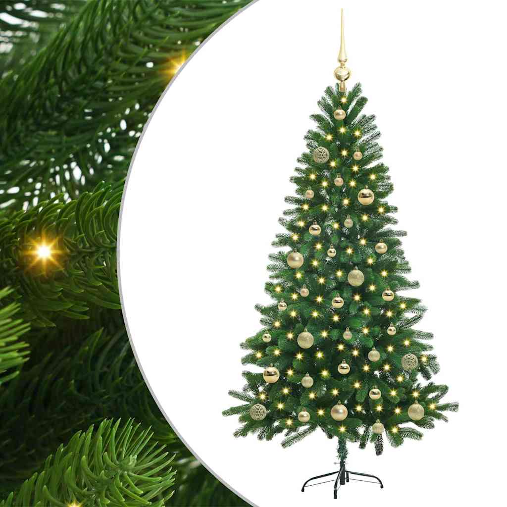 Juletre med 150 LED med stativ grønn 150 cm PE