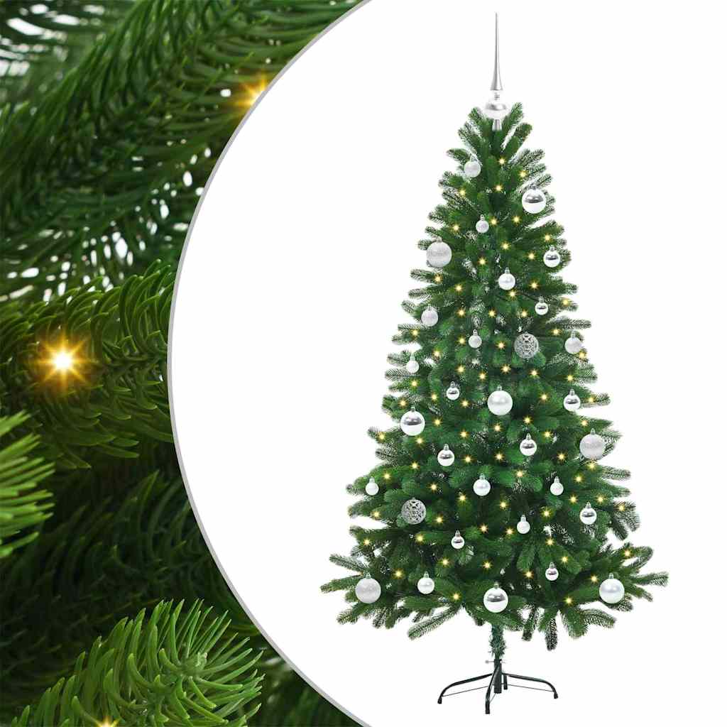 Juletre med 150 LED med stativ grønn 150 cm PE