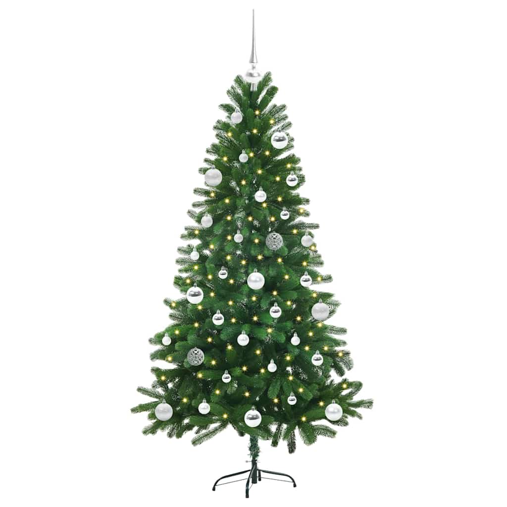 Juletre med 150 LED med stativ grønn 150 cm PE