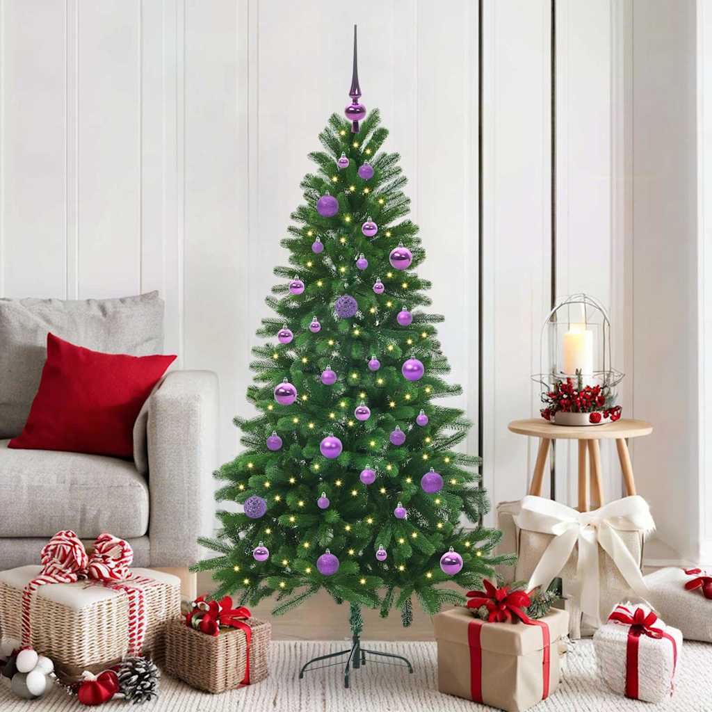 Juletre med 150 LED med stativ grønn 150 cm PE