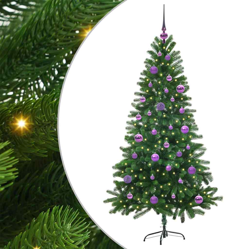 Juletre med 150 LED med stativ grønn 150 cm PE