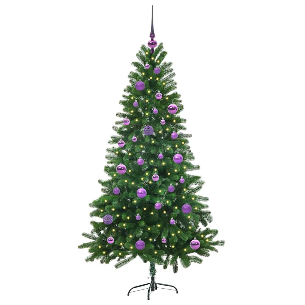 Juletre med 150 LED med stativ grønn 150 cm PE