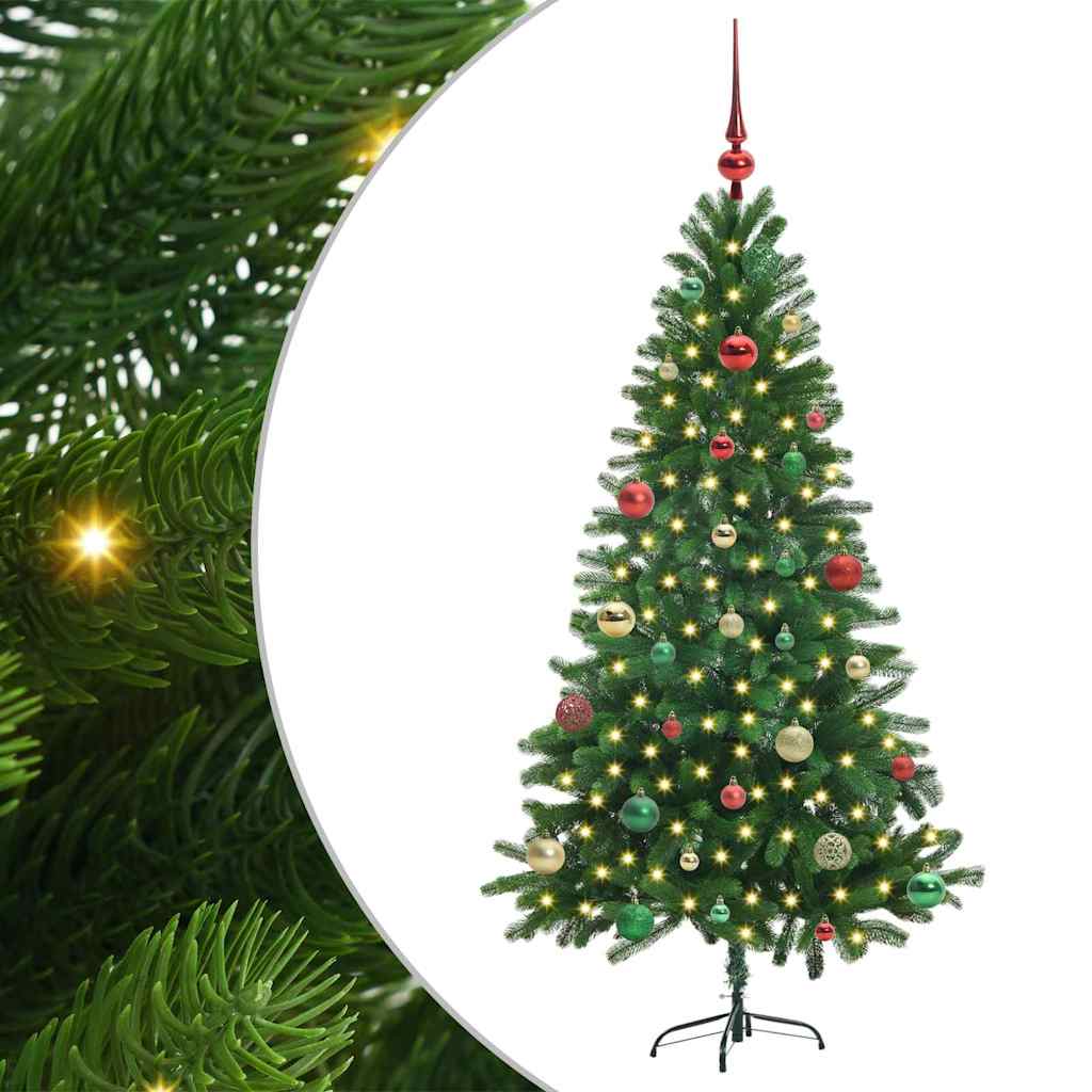 Juletre med 150 LED med stativ grønn 150 cm PE