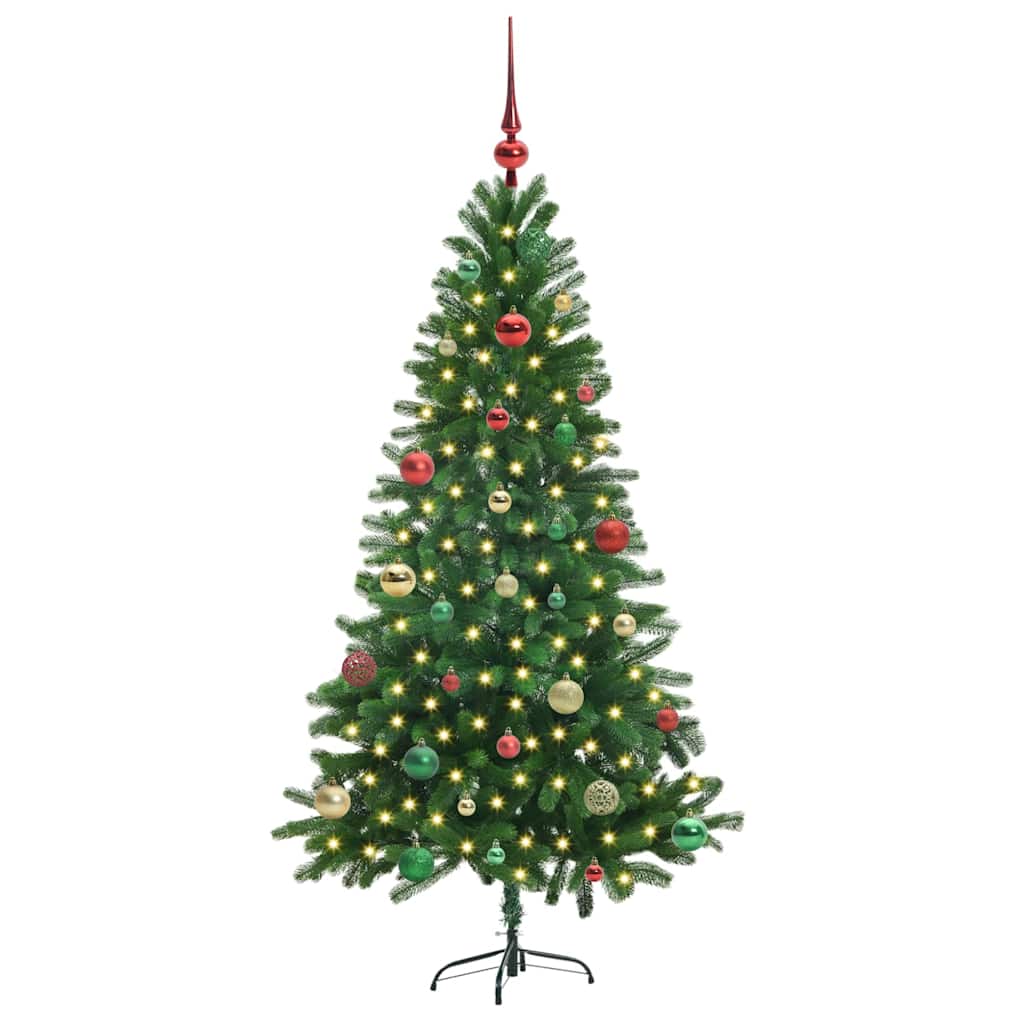 Juletre med 150 LED med stativ grønn 150 cm PE