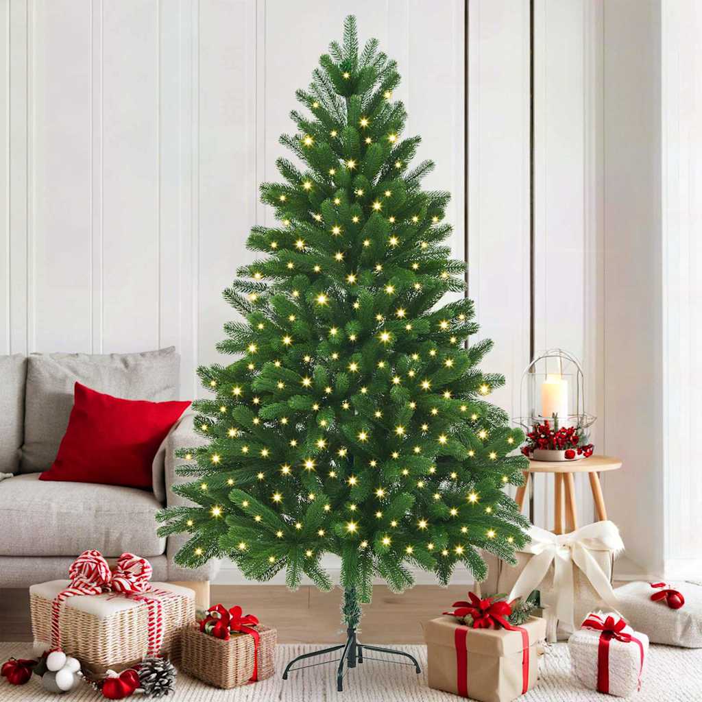 Juletre med 300 LED med stativ grønn 180 cm PE