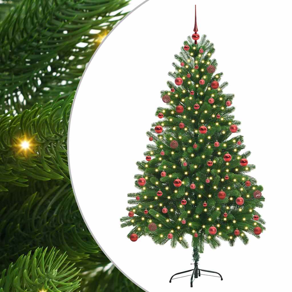 Juletre med 300 LED med stativ grønn 180 cm PE