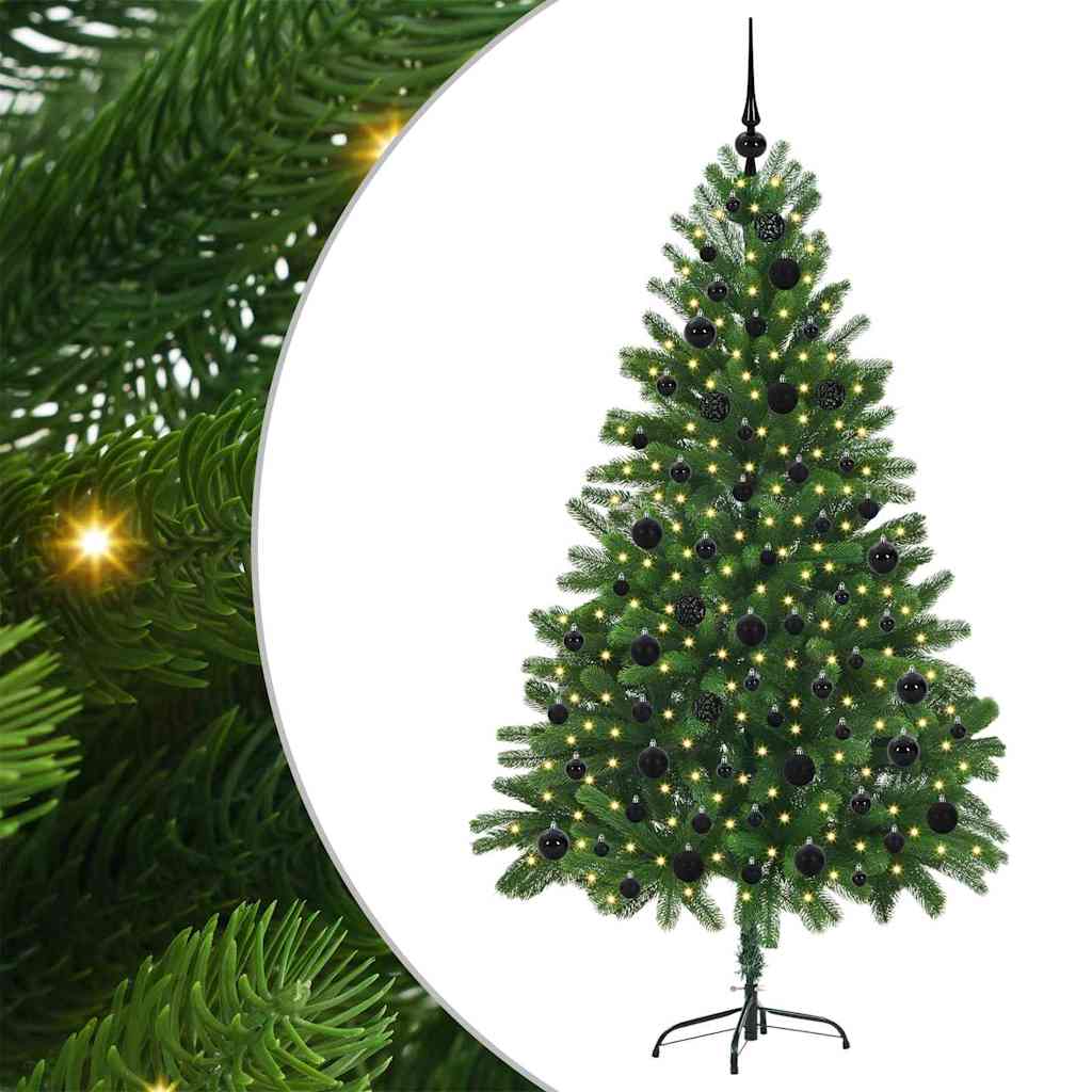 Juletre med 300 LED med stativ grønn 180 cm PE