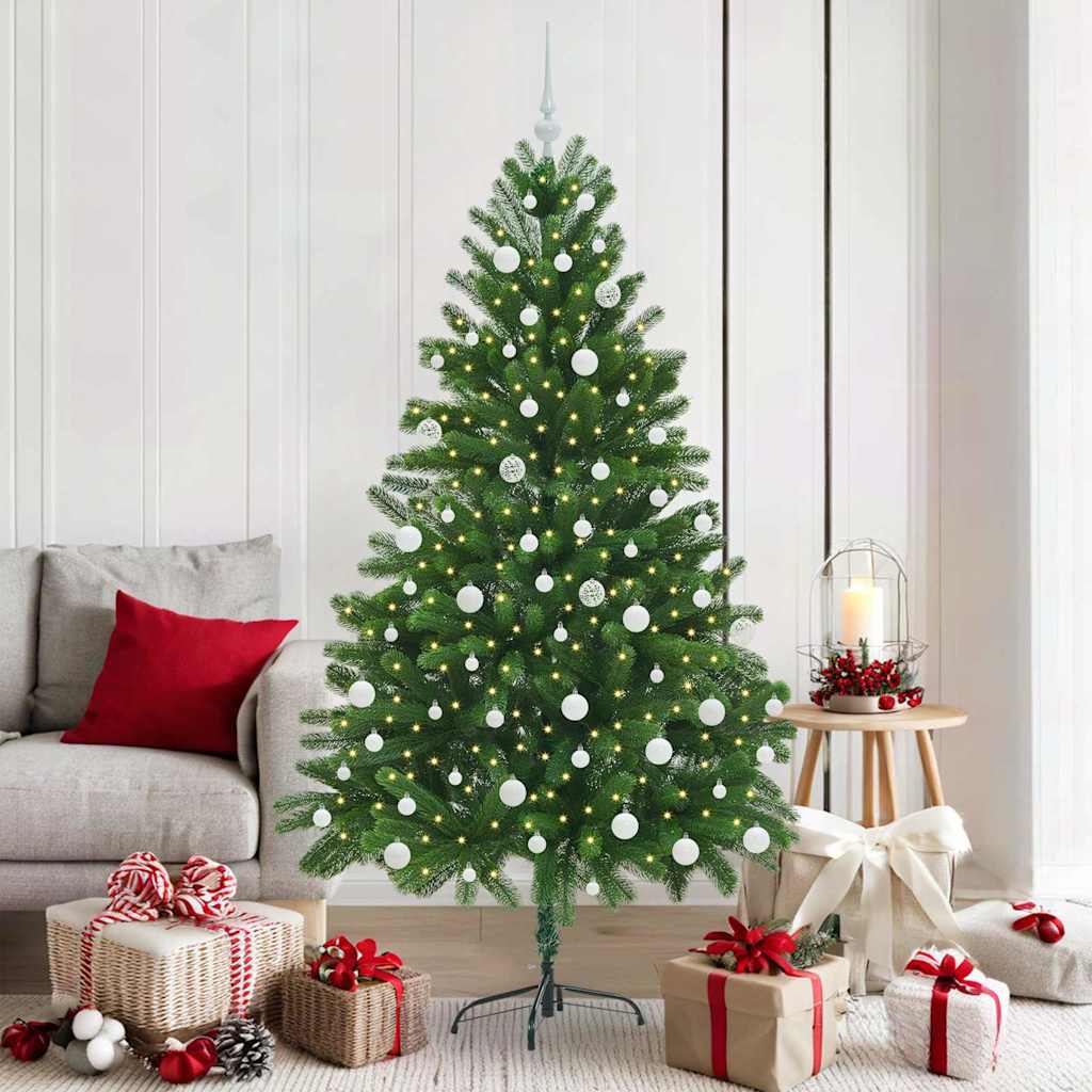 Juletre med 300 LED med stativ grønn 180 cm PE