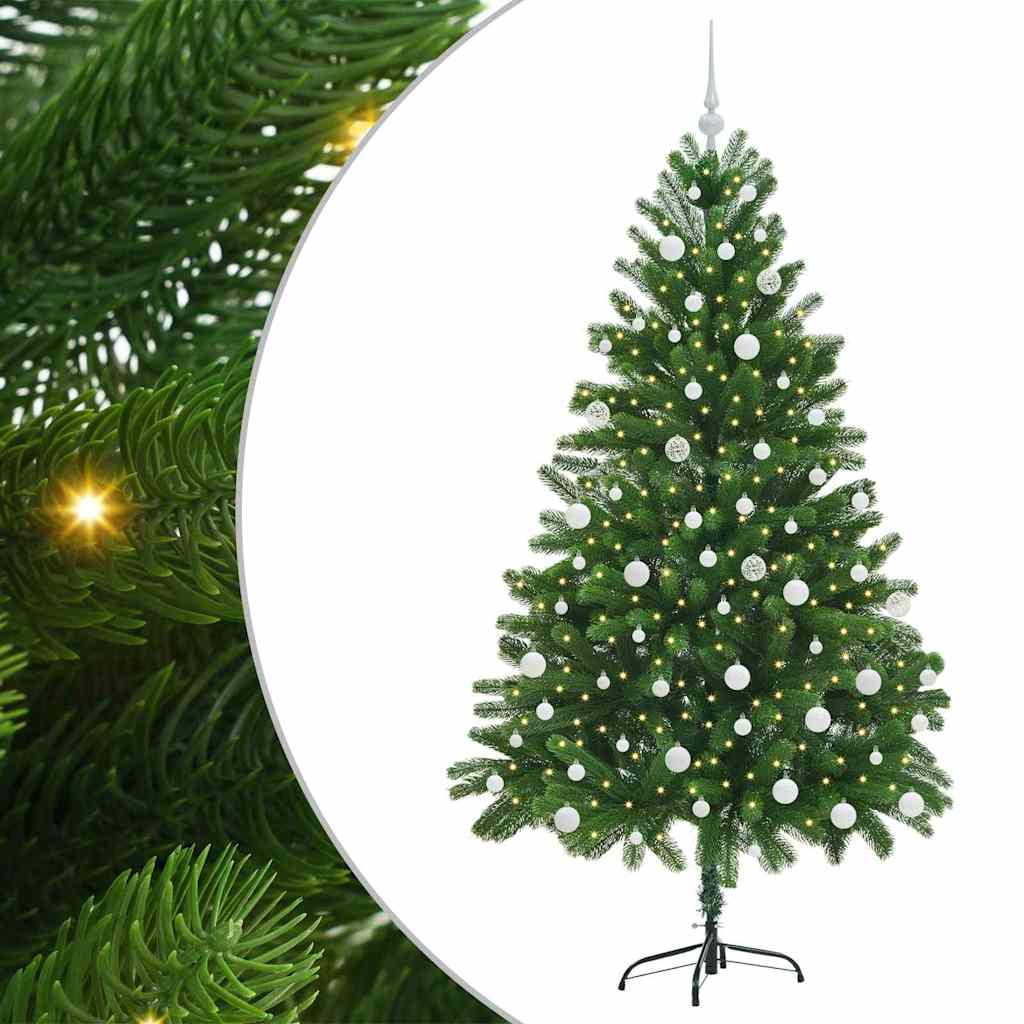 Juletre med 300 LED med stativ grønn 180 cm PE