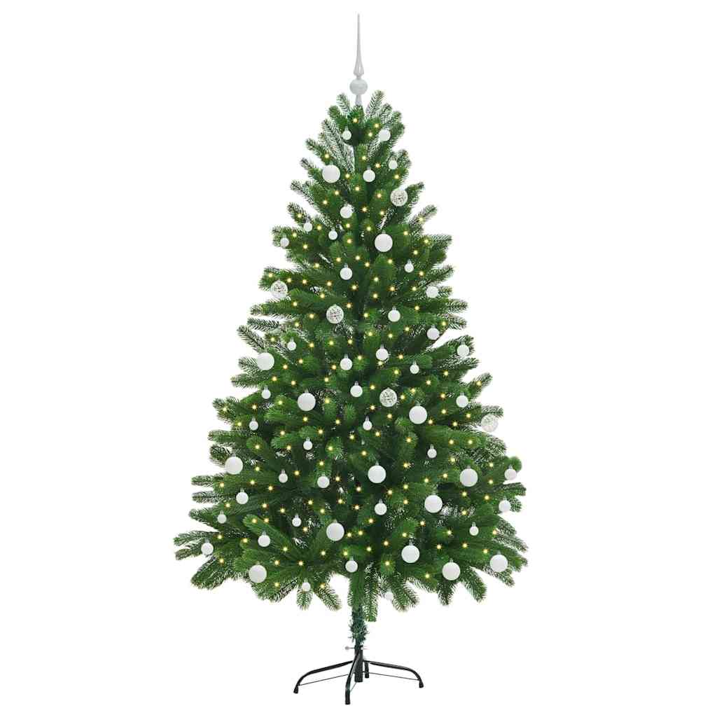 Juletre med 300 LED med stativ grønn 180 cm PE