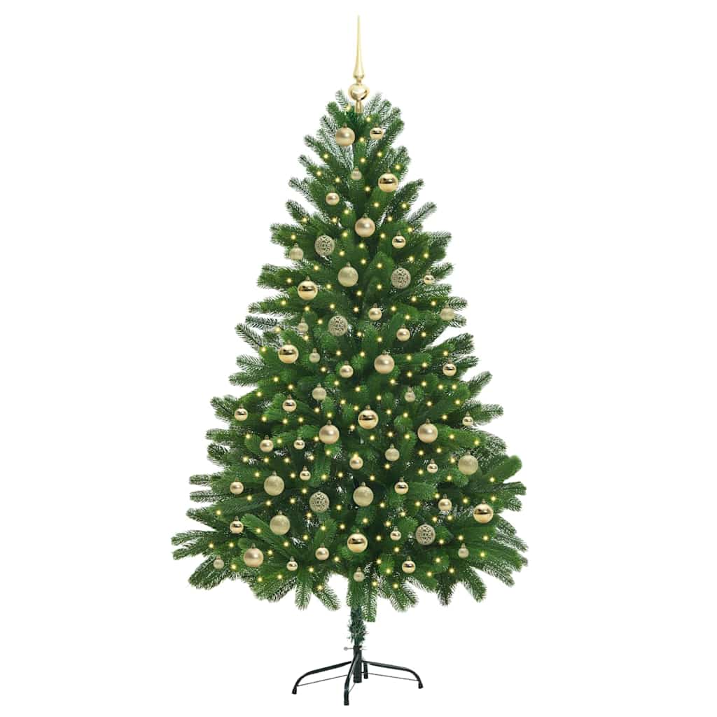 Juletre med 300 LED med stativ grønn 180 cm PE