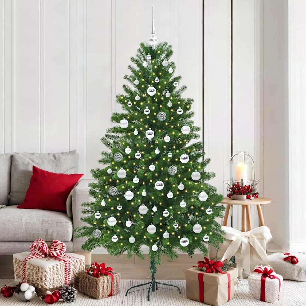 Juletre med 300 LED med stativ grønn 180 cm PE