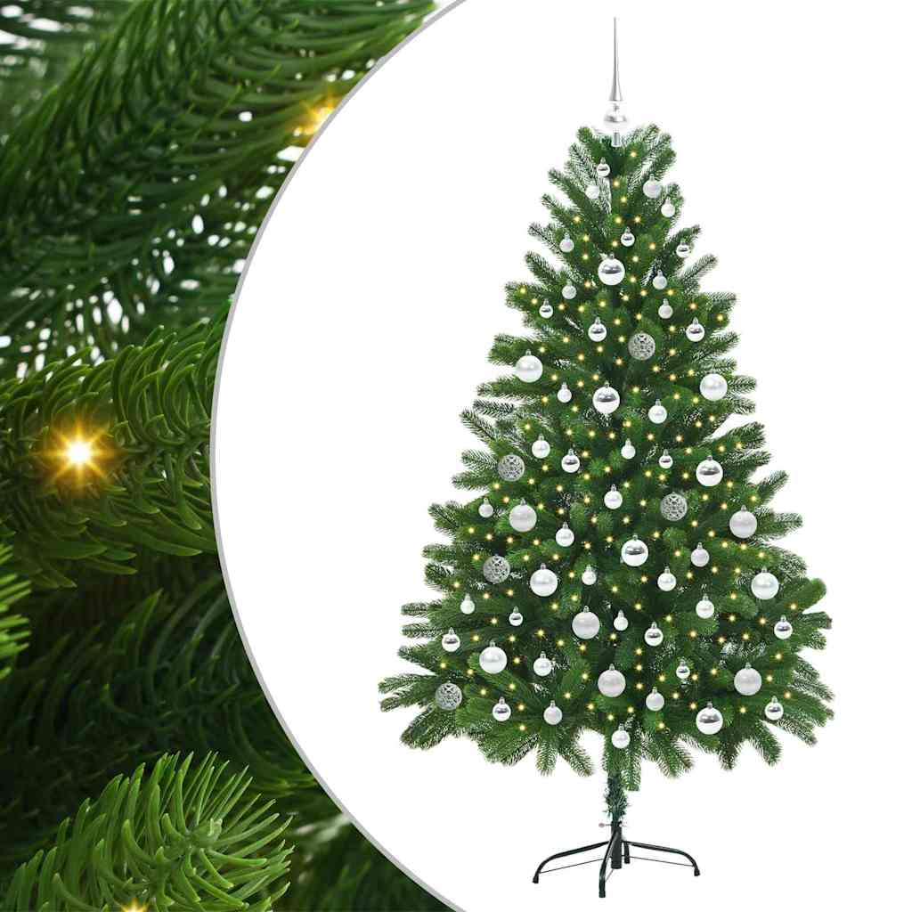 Juletre med 300 LED med stativ grønn 180 cm PE