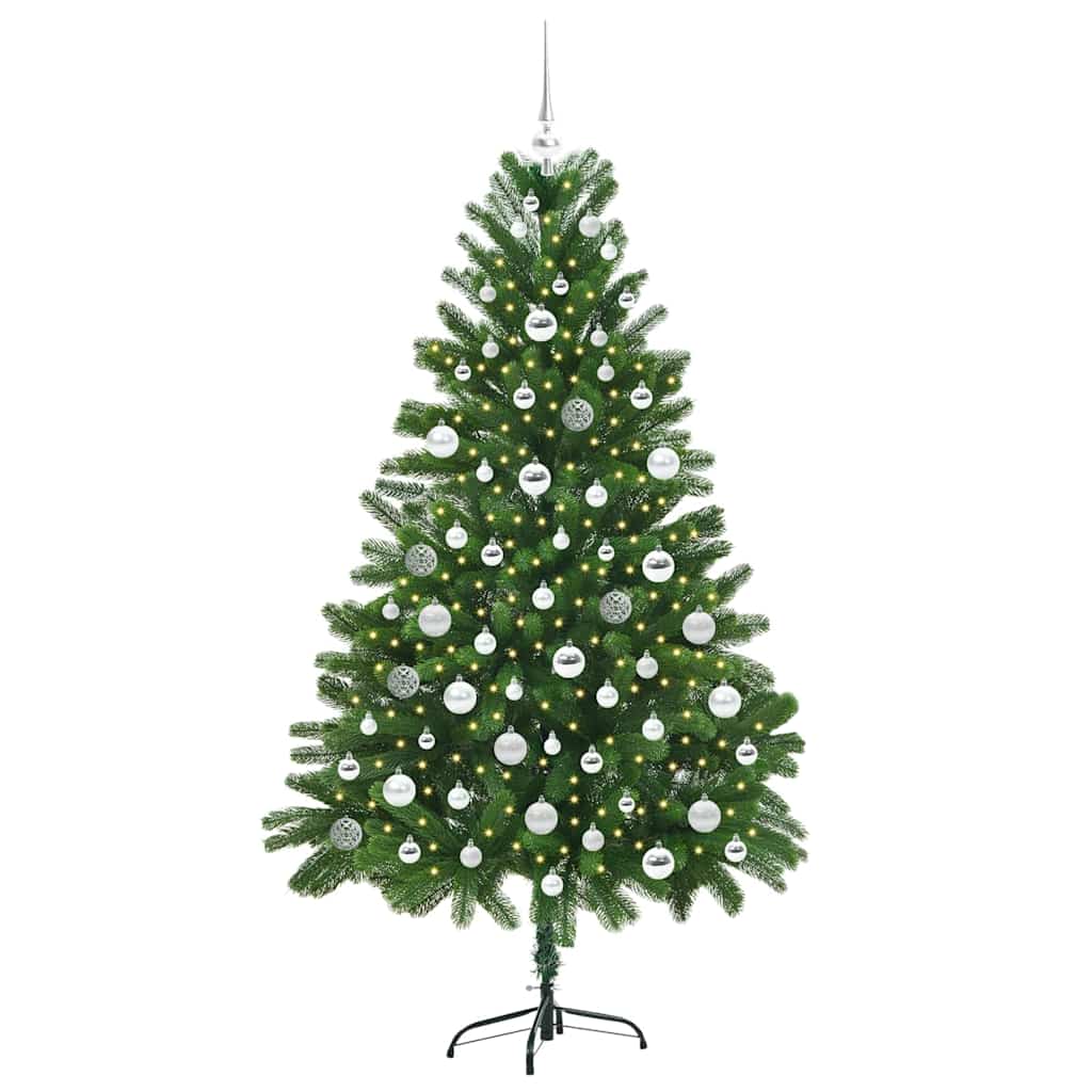 Juletre med 300 LED med stativ grønn 180 cm PE