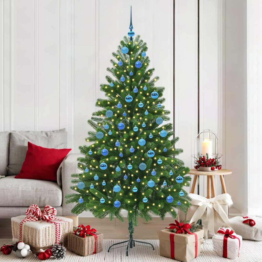 Juletre med 300 LED med stativ grønn 180 cm PE