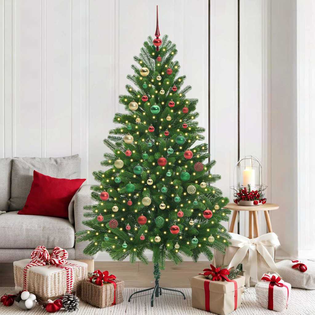 Juletre med 300 LED med stativ grønn 180 cm PE