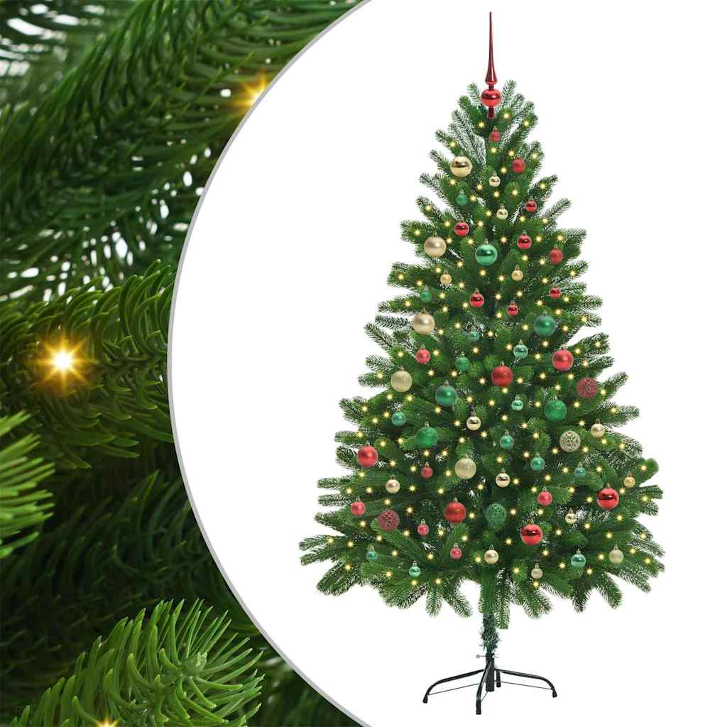 Juletre med 300 LED med stativ grønn 180 cm PE