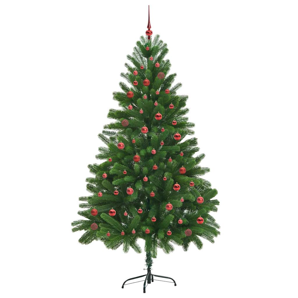 Juletre med 300 LED med stativ grønn 210 cm PE