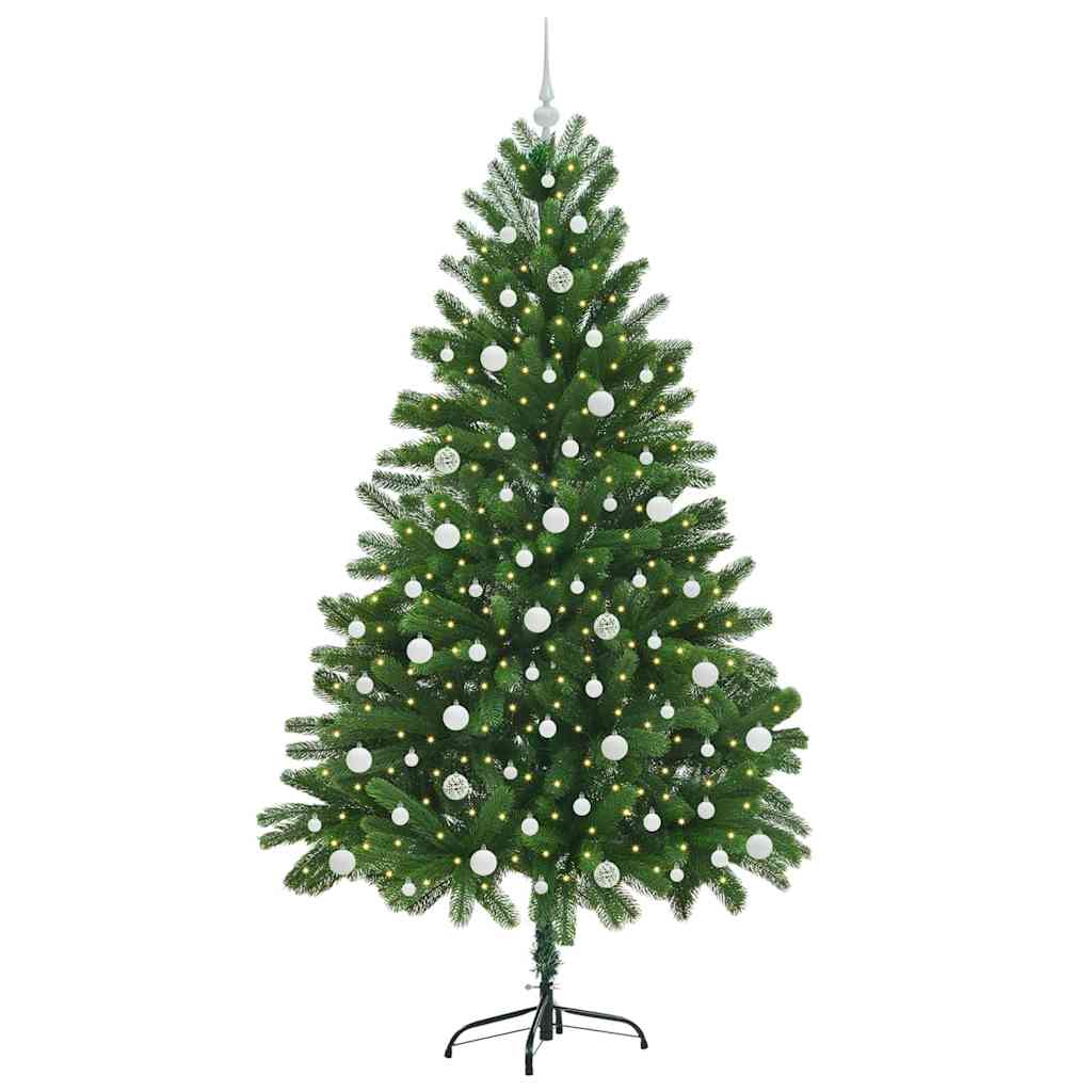 Juletre med 300 LED med stativ grønn 210 cm PE