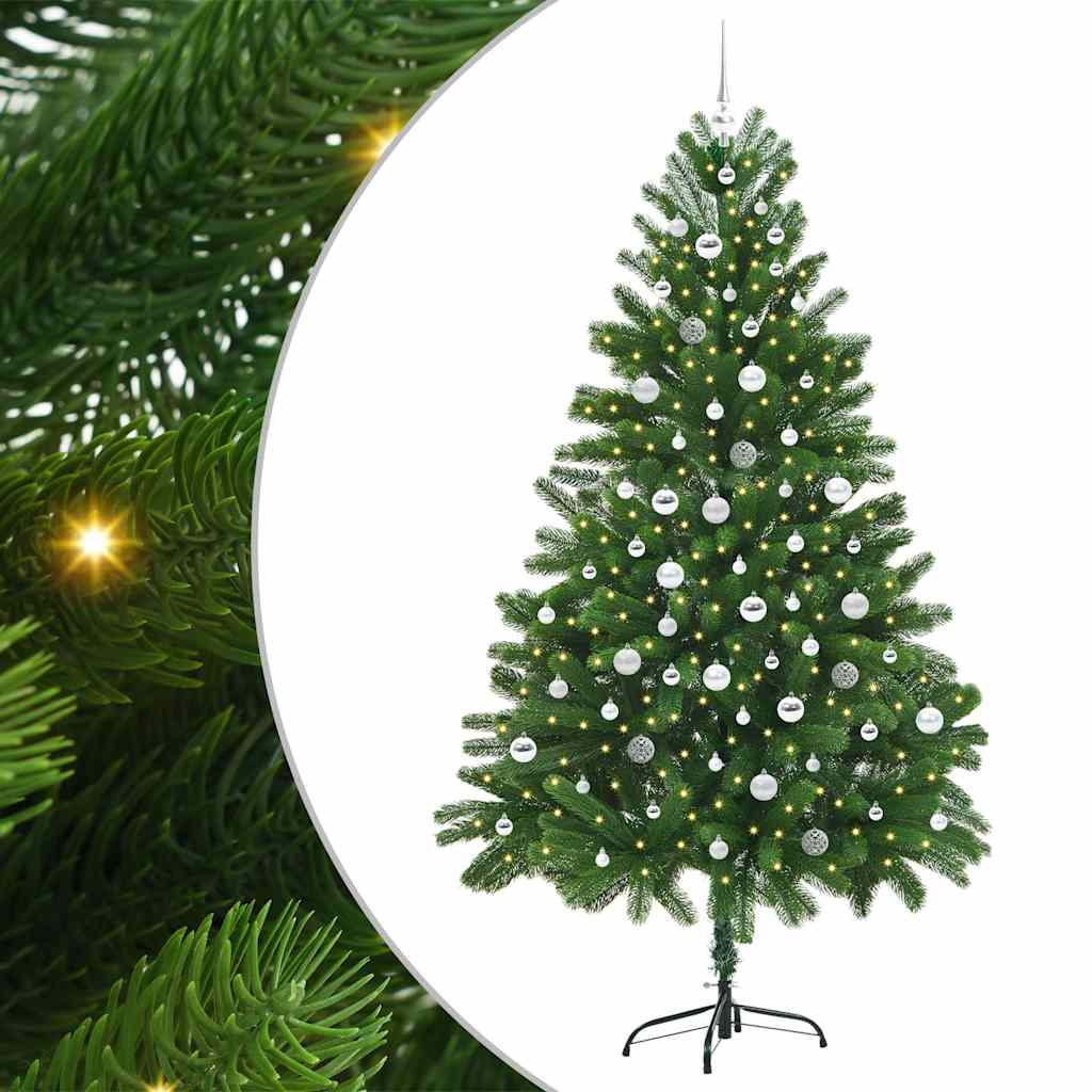 Juletre med 300 LED med stativ grønn 210 cm PE
