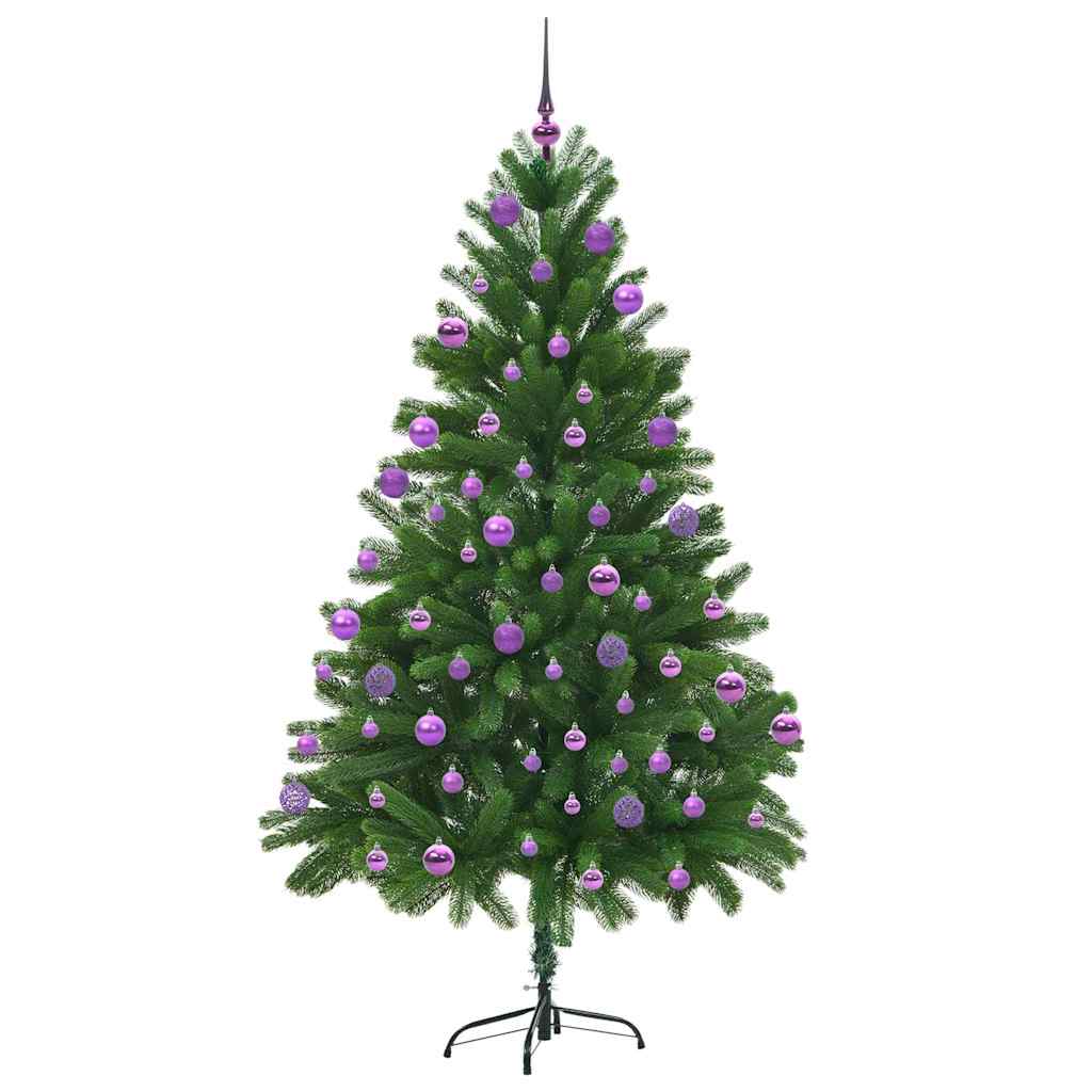 Juletre med 300 LED med stativ grønn 210 cm PE