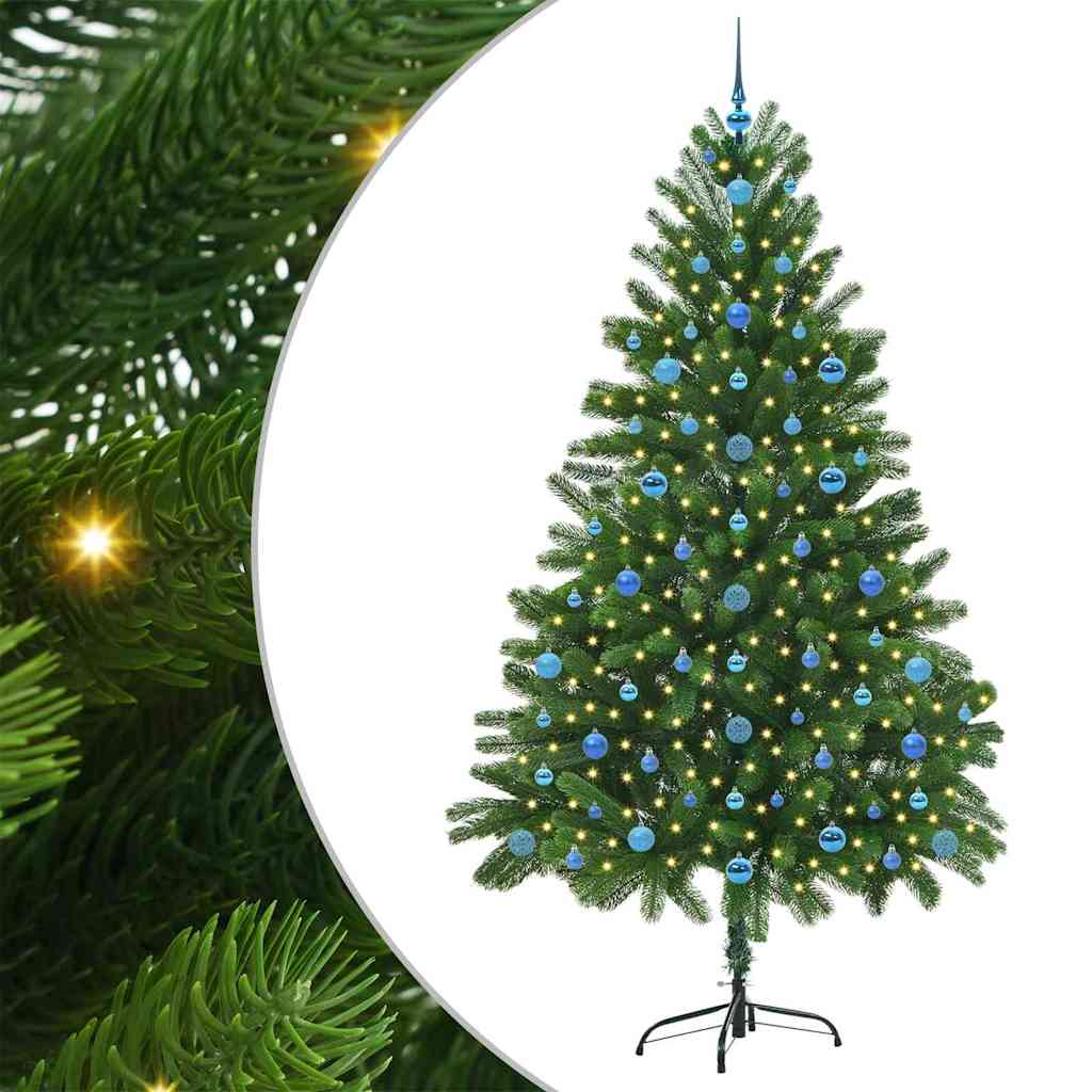 Juletre med 300 LED med stativ grønn 210 cm PE