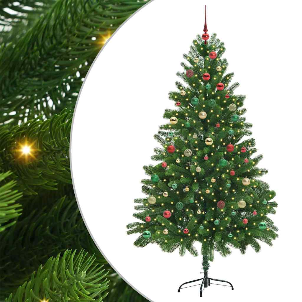 Juletre med 300 LED med stativ grønn 210 cm PE