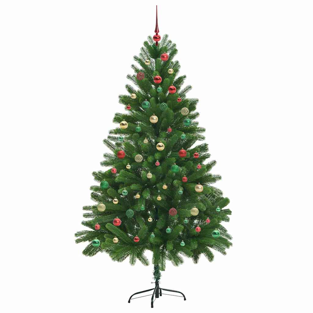 Juletre med 300 LED med stativ grønn 210 cm PE