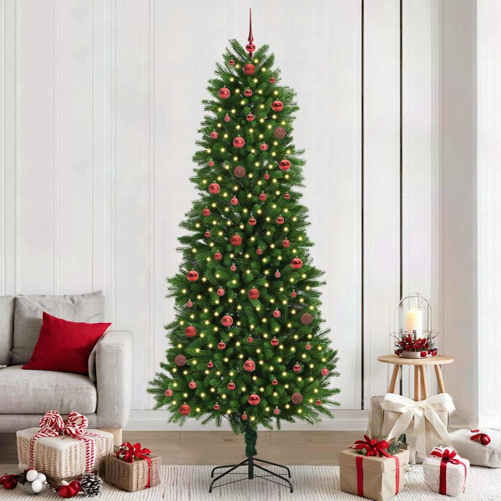 Juletre med 300 LED med stativ grønn 240 cm PE
