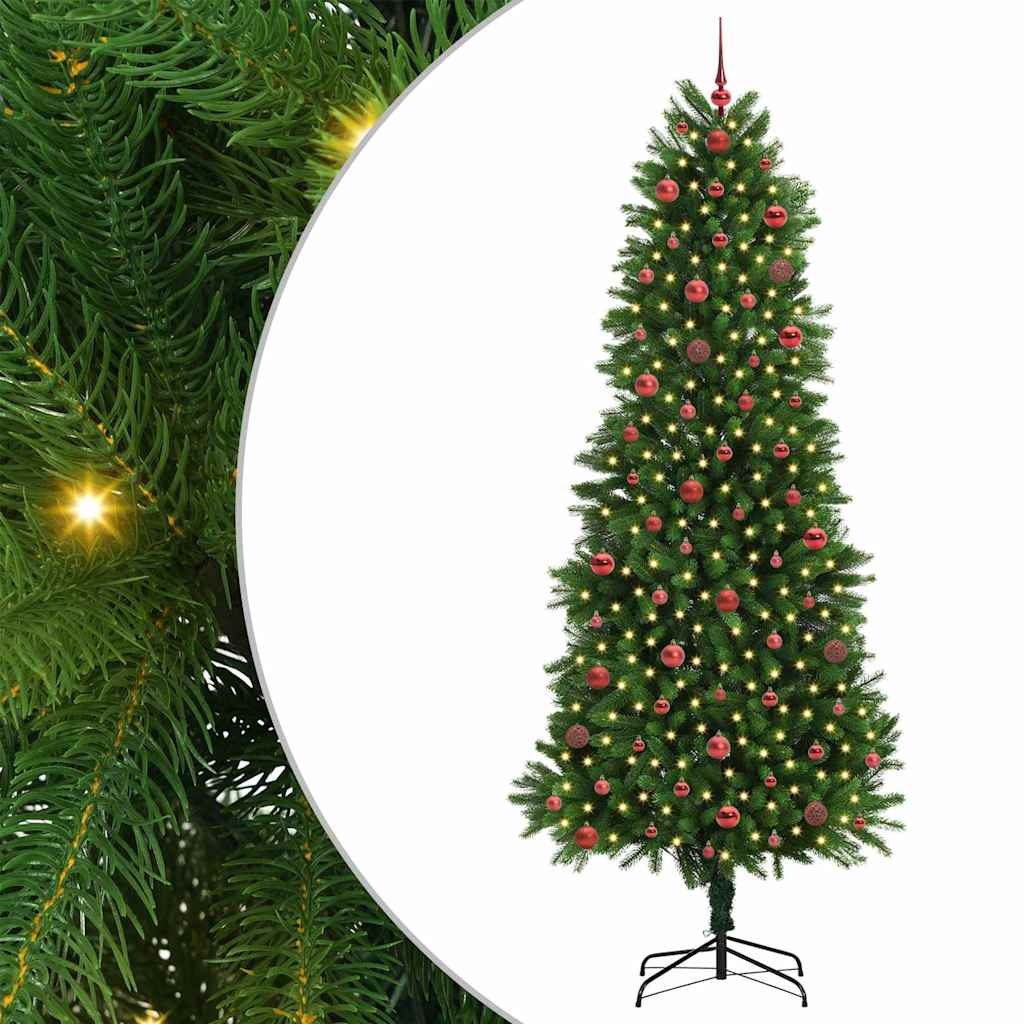 Juletre med 300 LED med stativ grønn 240 cm PE