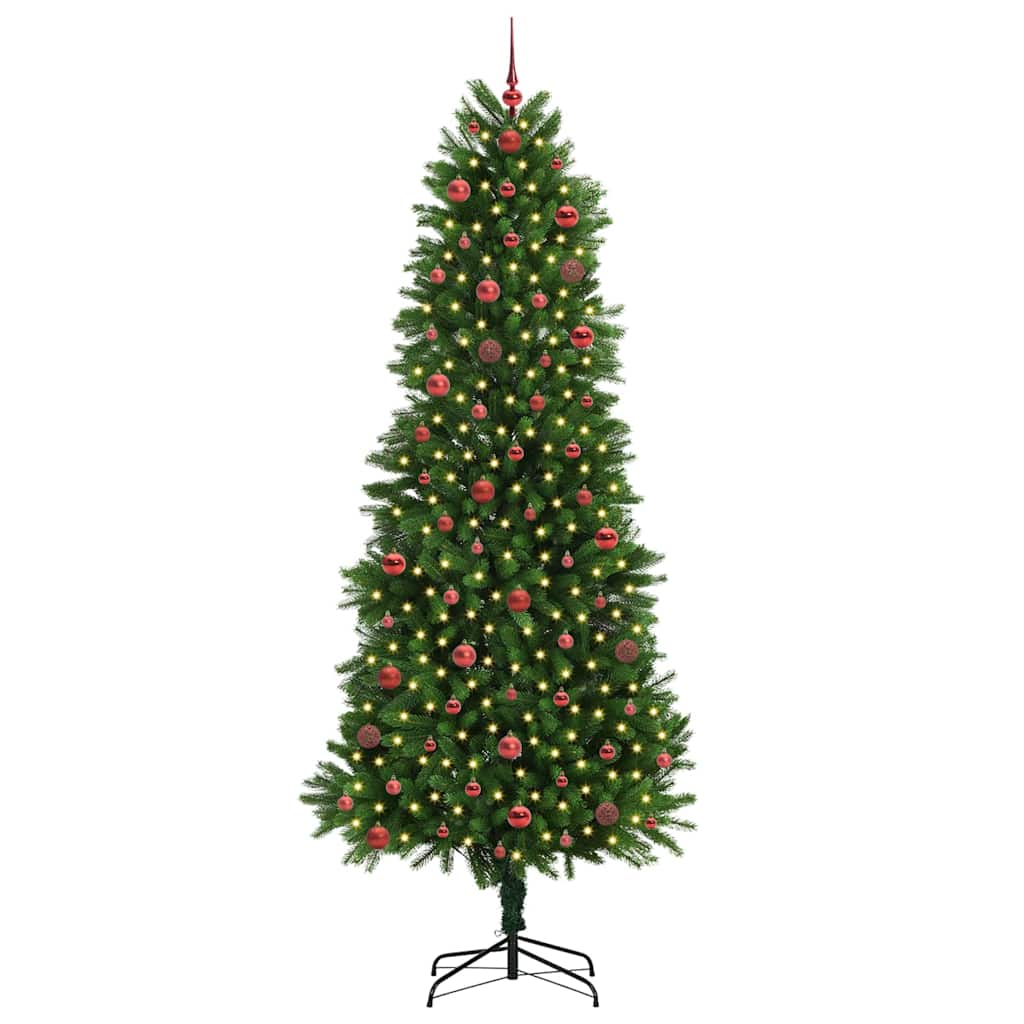 Juletre med 300 LED med stativ grønn 240 cm PE