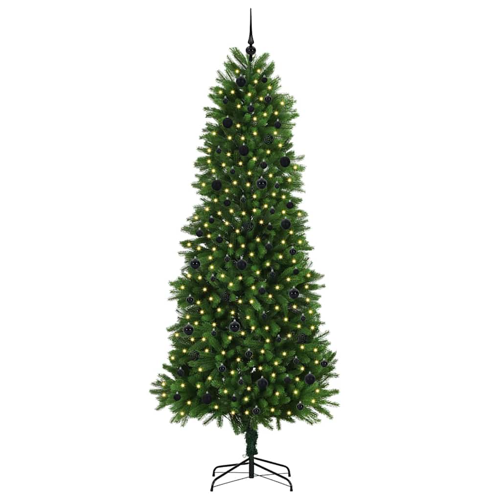 Juletre med 300 LED med stativ grønn 240 cm PE