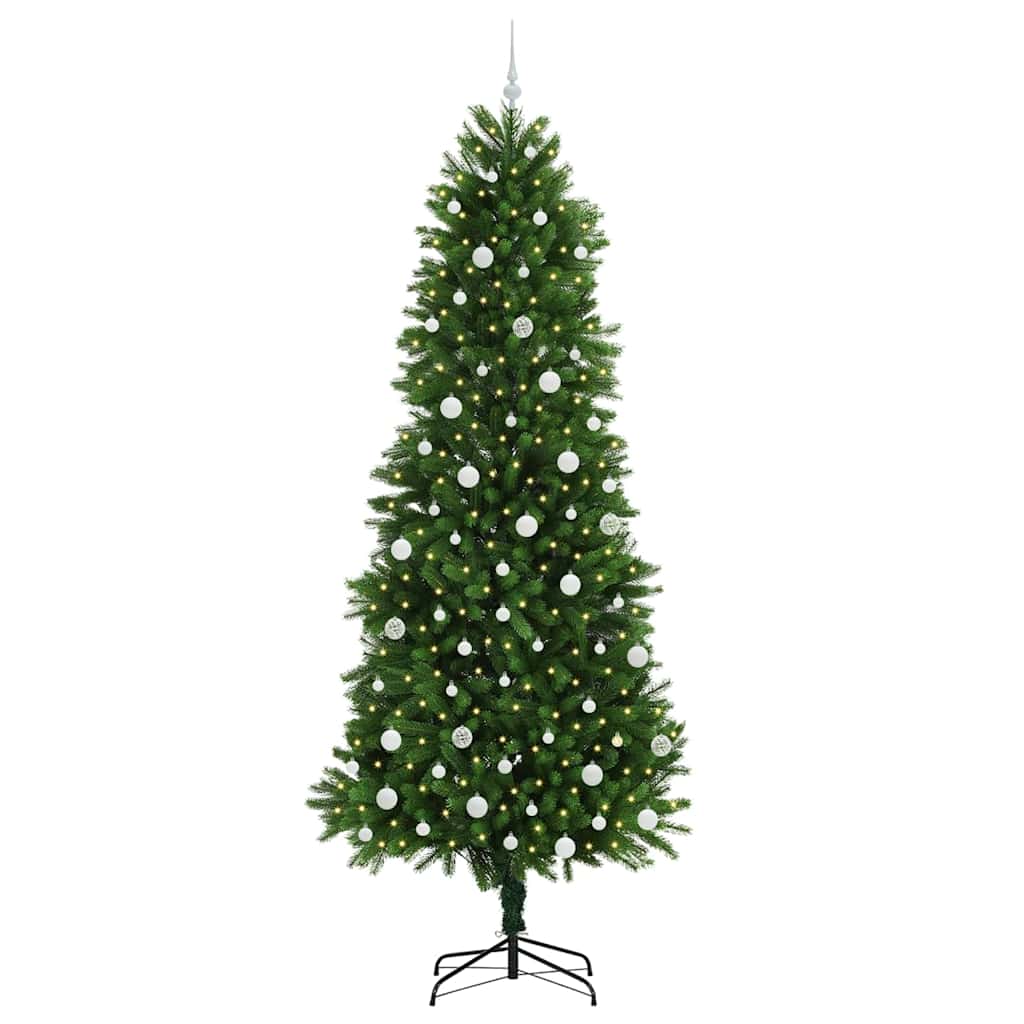 Juletre med 300 LED med stativ grønn 240 cm PE